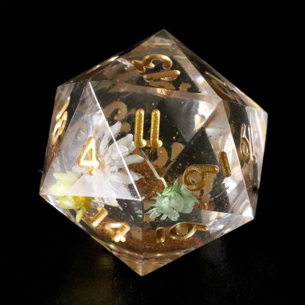 Sands of Time Floral World Resin Dice Set