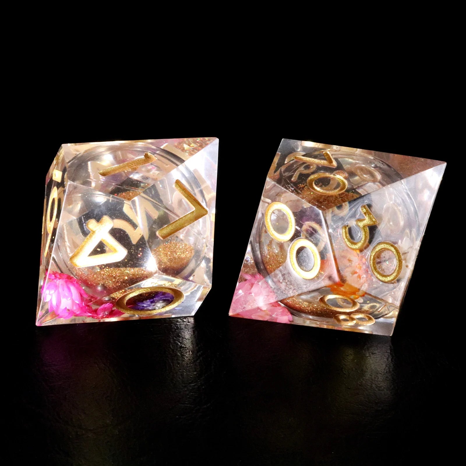 Sands of Time Floral World Resin Dice Set