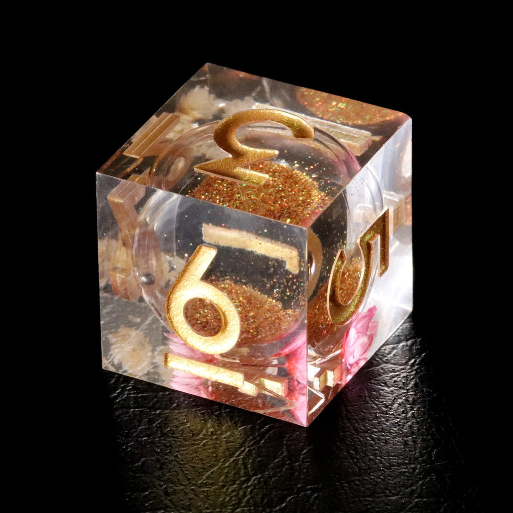 Sands of Time Floral World Resin Dice Set