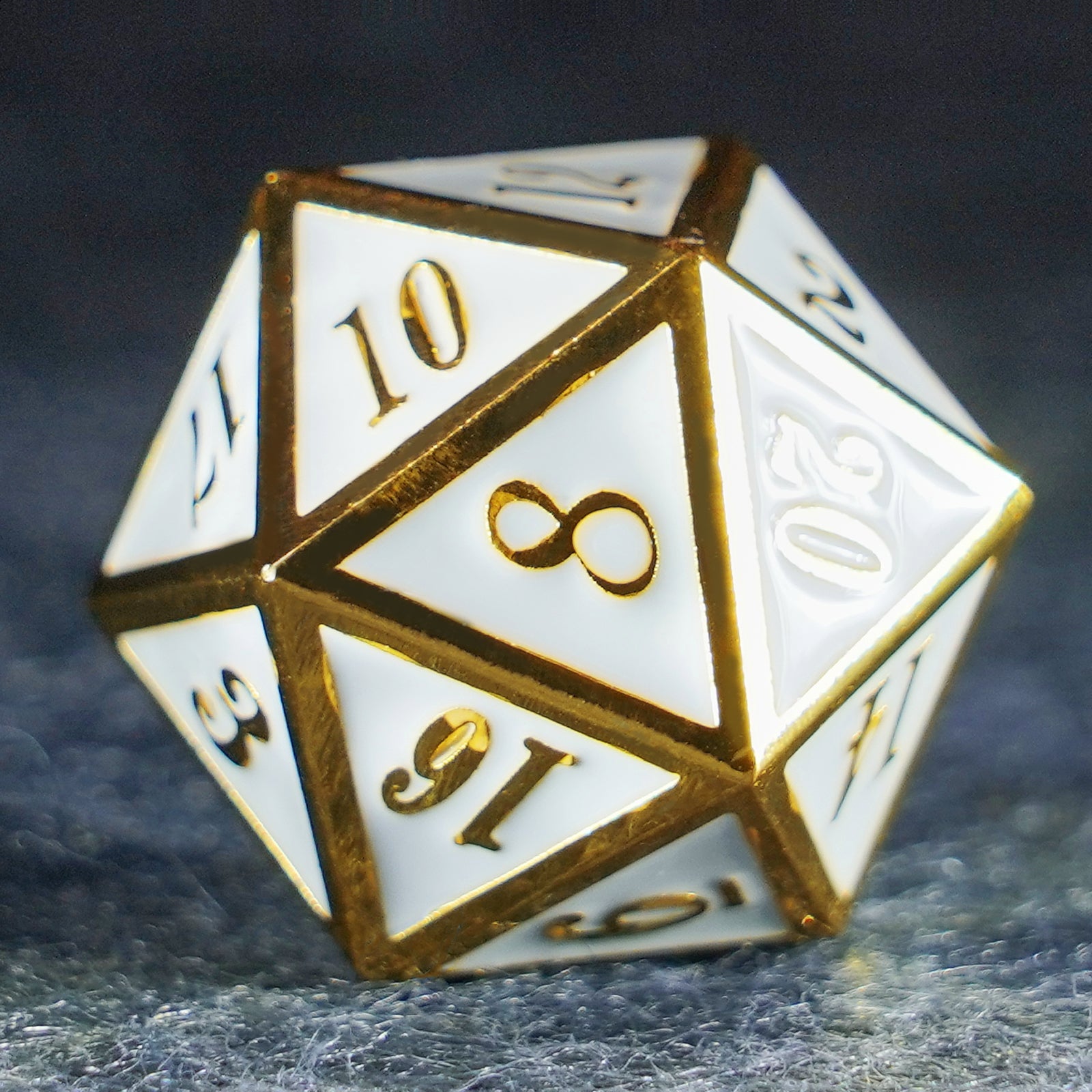 White Queen Solid Metal Dice Set