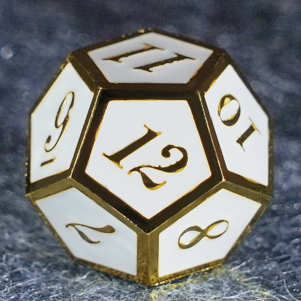 White Queen Solid Metal Dice Set