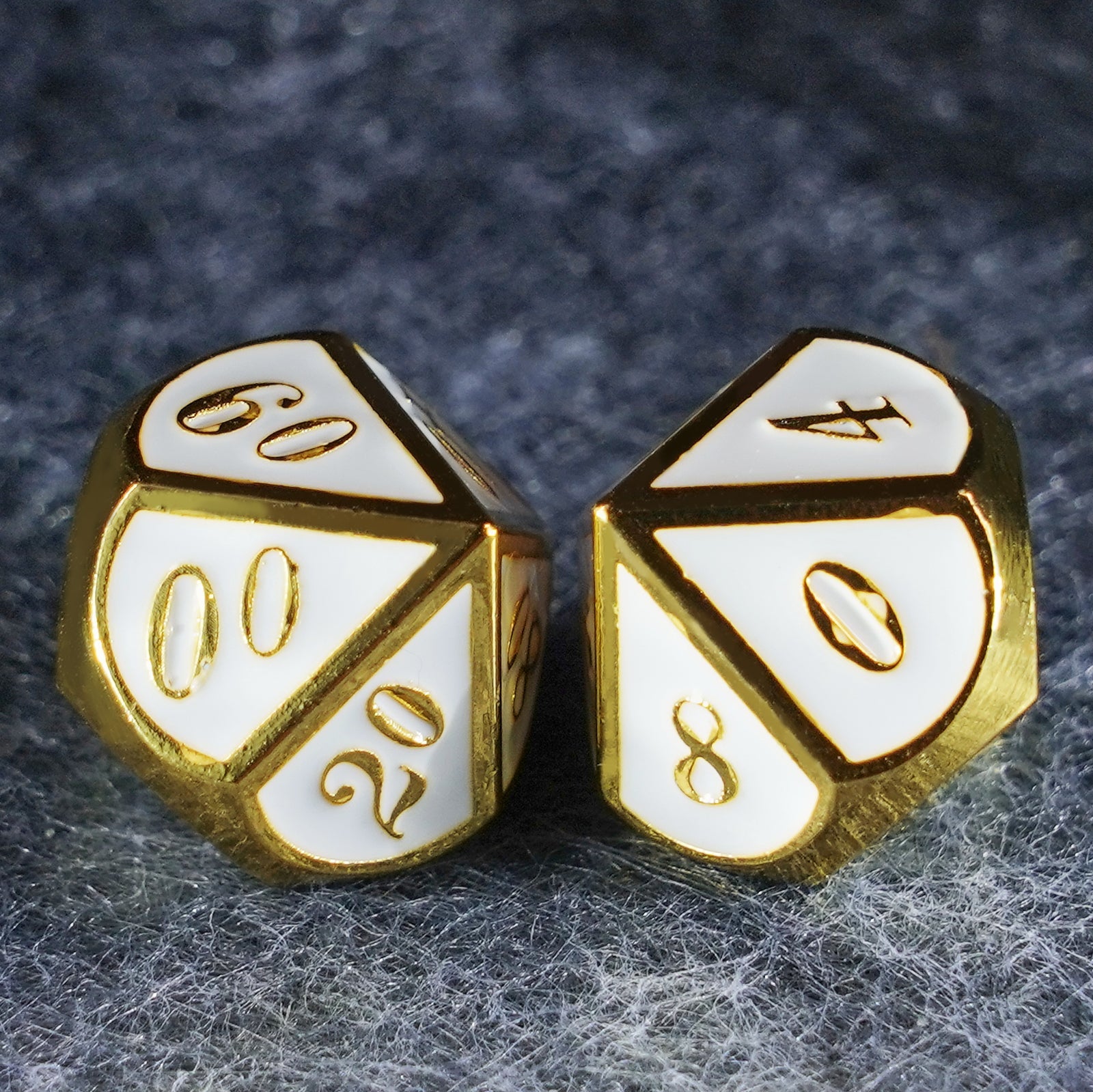 White Queen Solid Metal Dice Set