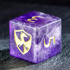 DragonStone Logo D&D Amethyst Dice Set