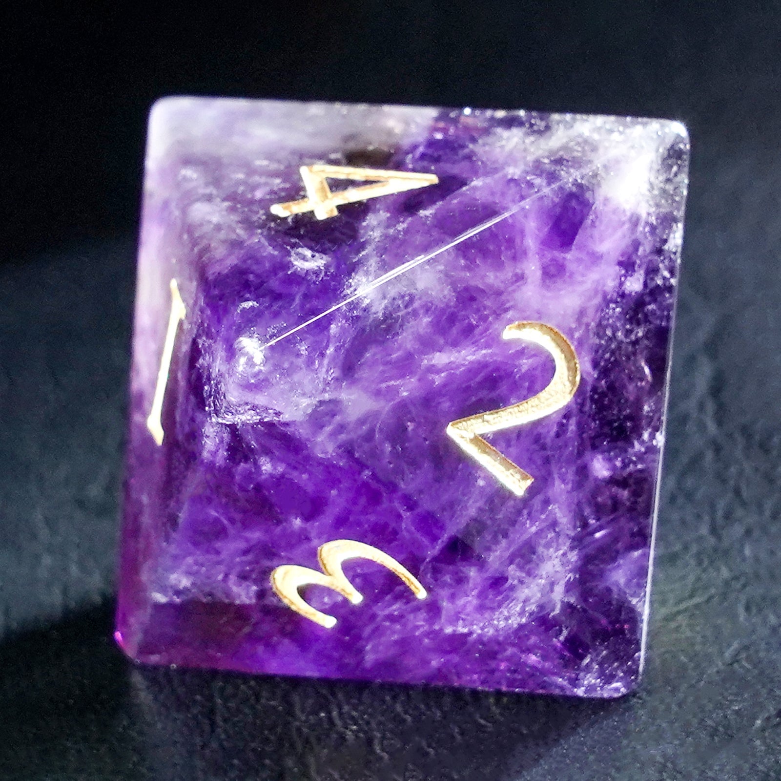 DragonStone Logo D&D Amethyst Dice Set