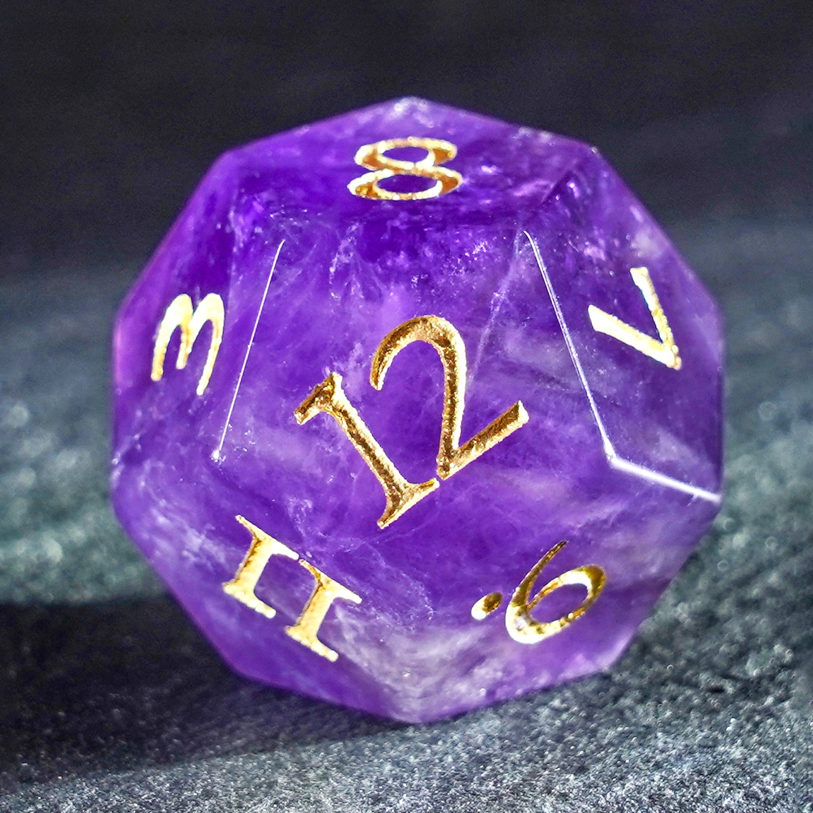 DragonStone Logo D&D Amethyst Dice Set