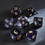 DragonStone Logo D&D Blue Sandstone Dice Set