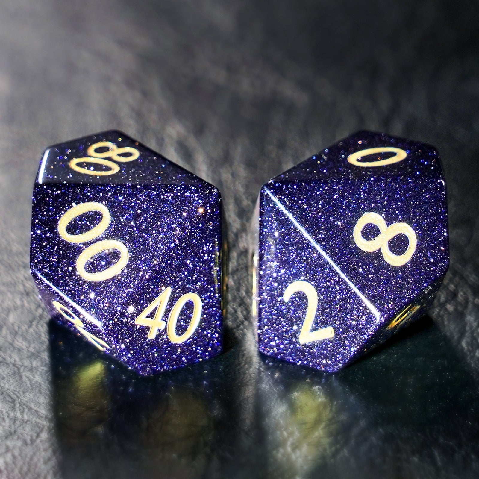 DragonStone Logo D&D Blue Sandstone Dice Set