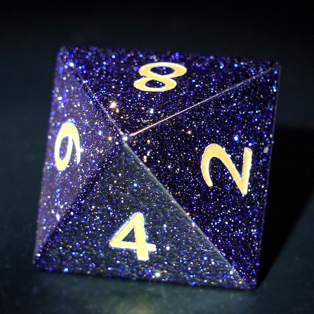 DragonStone Logo D&D Blue Sandstone Dice Set