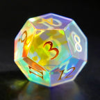 DragonStone Logo D&D K9 Engraved Dichroic Prism Glass Dice Set