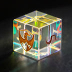 DragonStone Logo D&D K9 Engraved Dichroic Prism Glass Dice Set