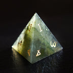 DragonStone Logo D&D Labradorite Engraved Gemstone Dice Set