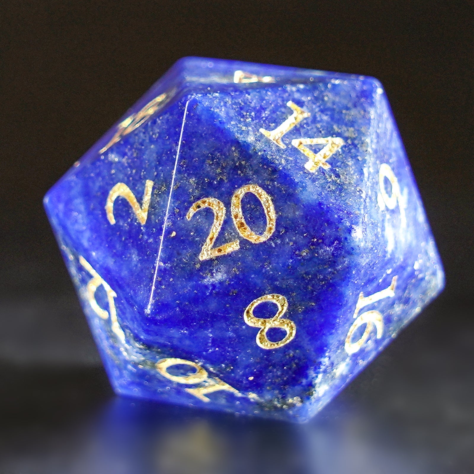 DragonStone Logo D&D Lapis Lazuli Dice Set