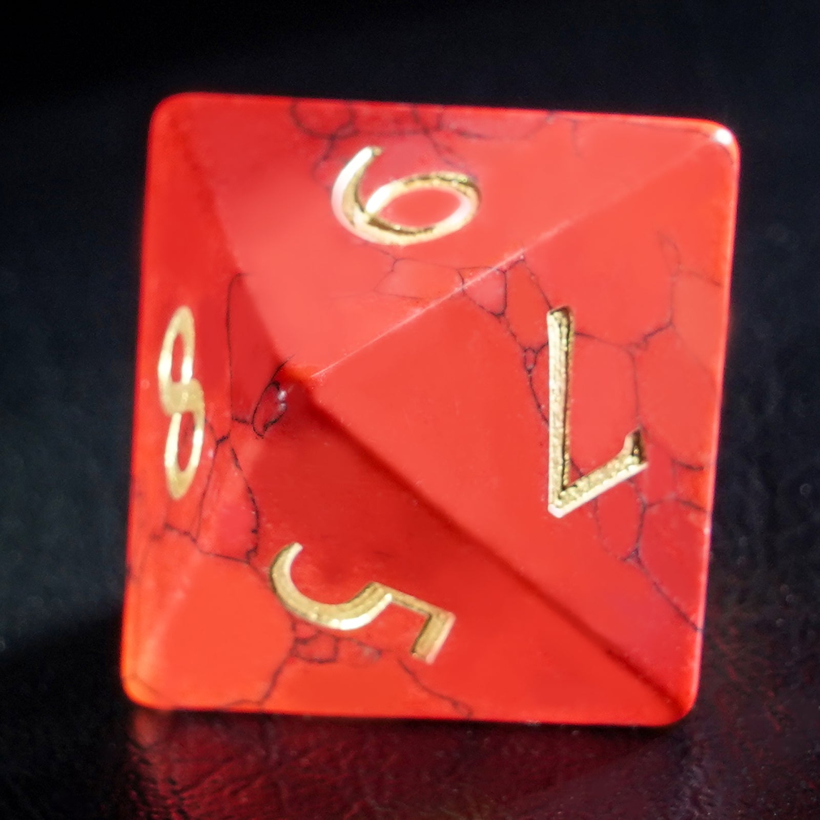 DragonStone Logo D&D Red Turquoise Dice Set