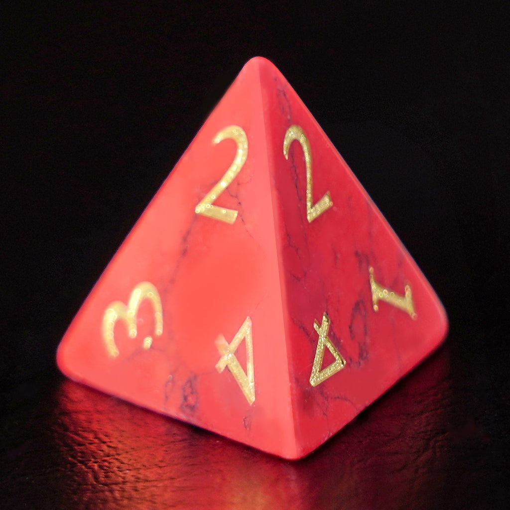 DragonStone Logo D&D Red Turquoise Dice Set