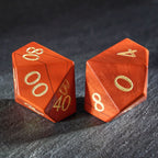 DragonStone Logo D&D South African Red Jasper Dice Set