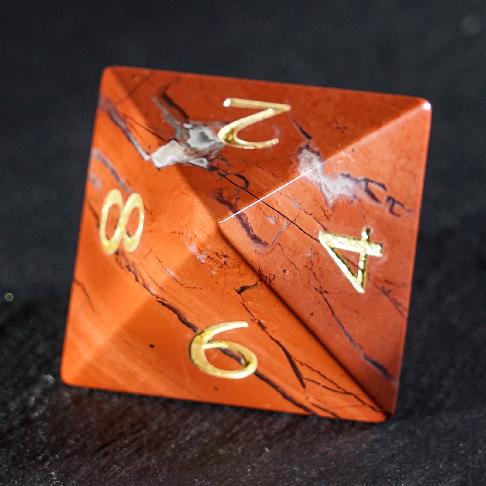 DragonStone Logo D&D South African Red Jasper Dice Set
