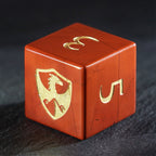 DragonStone Logo D&D South African Red Jasper Dice Set