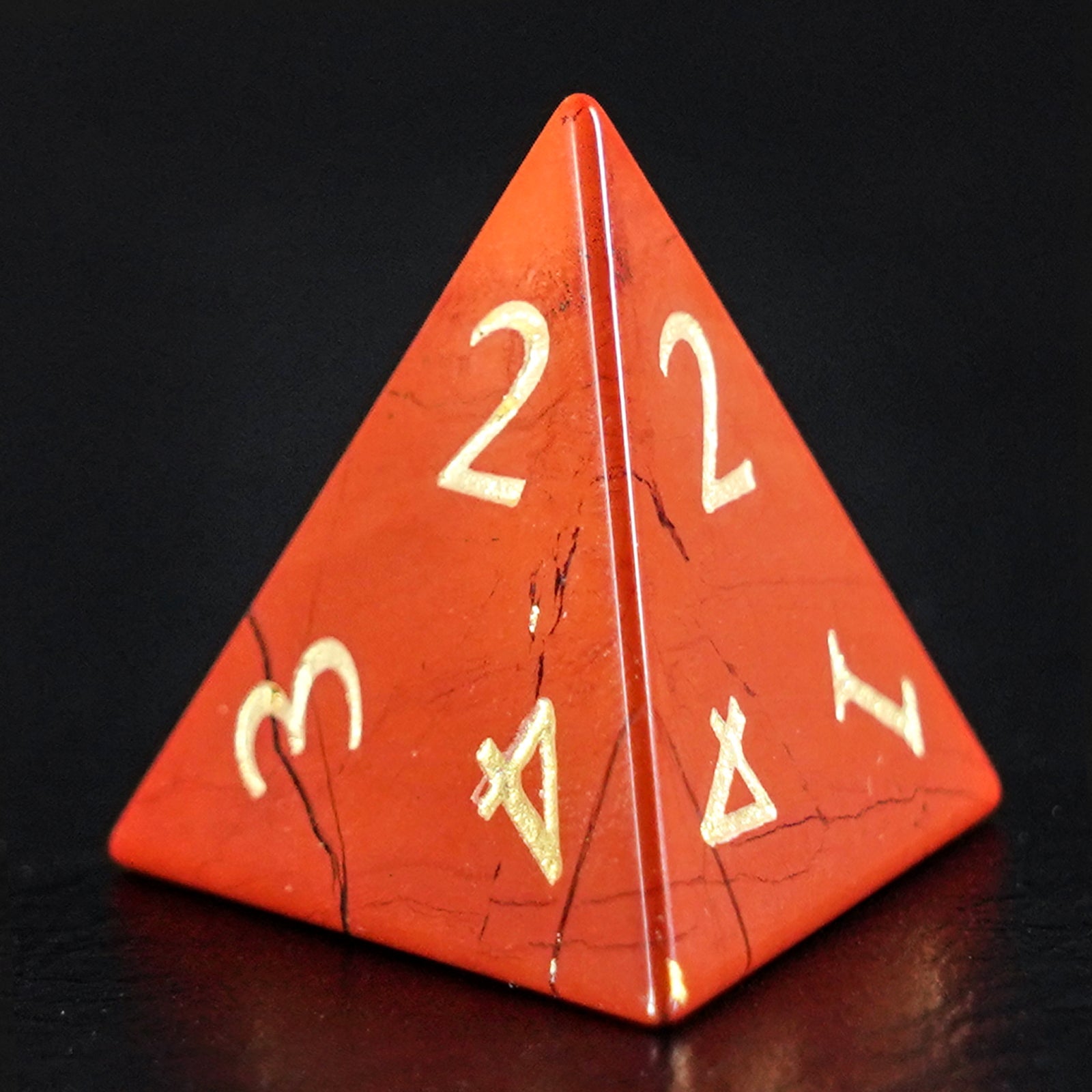 DragonStone Logo D&D South African Red Jasper Dice Set