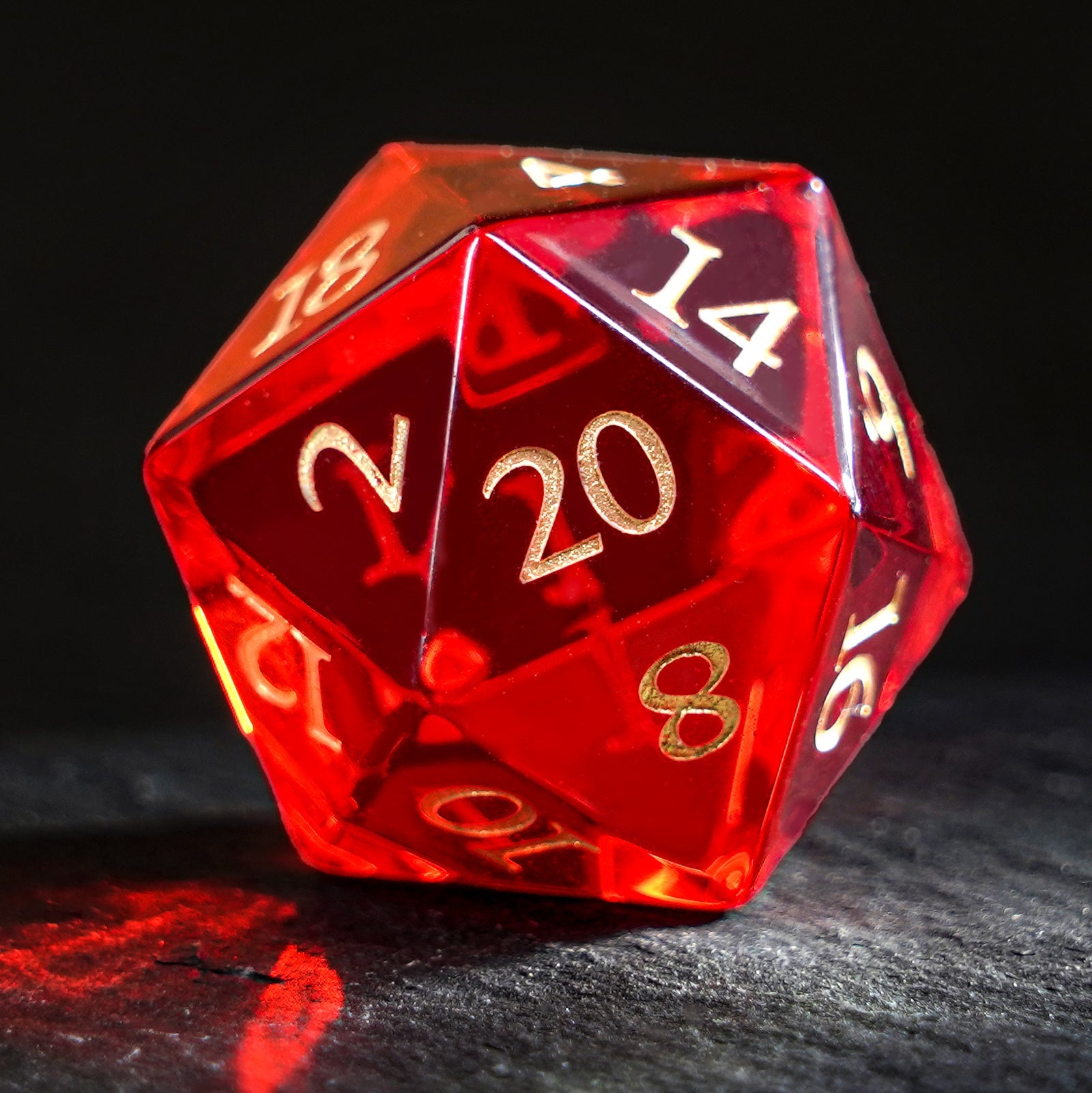 DragonStone Logo D&D Red Zircon Dice Set
