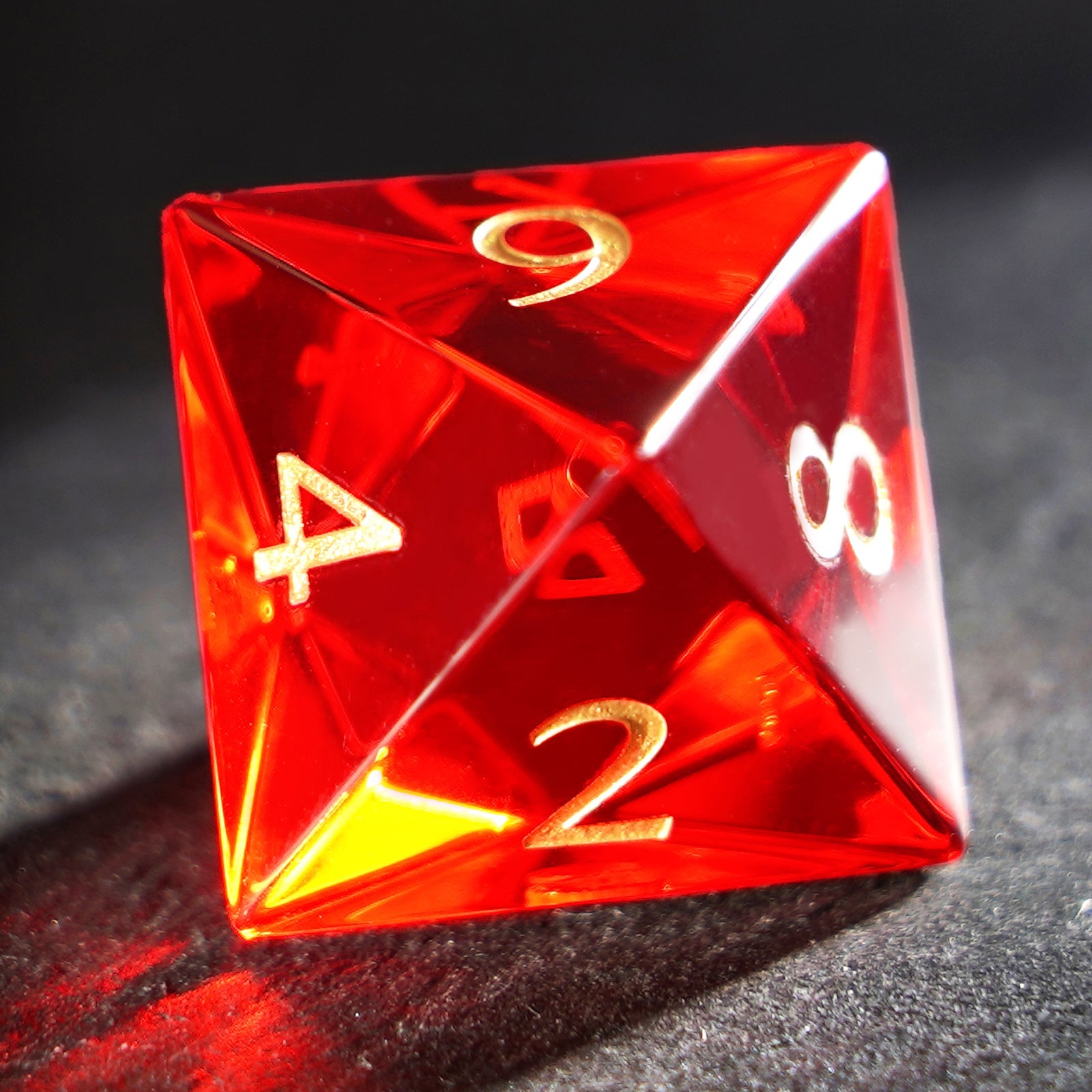 DragonStone Logo D&D Red Zircon Dice Set