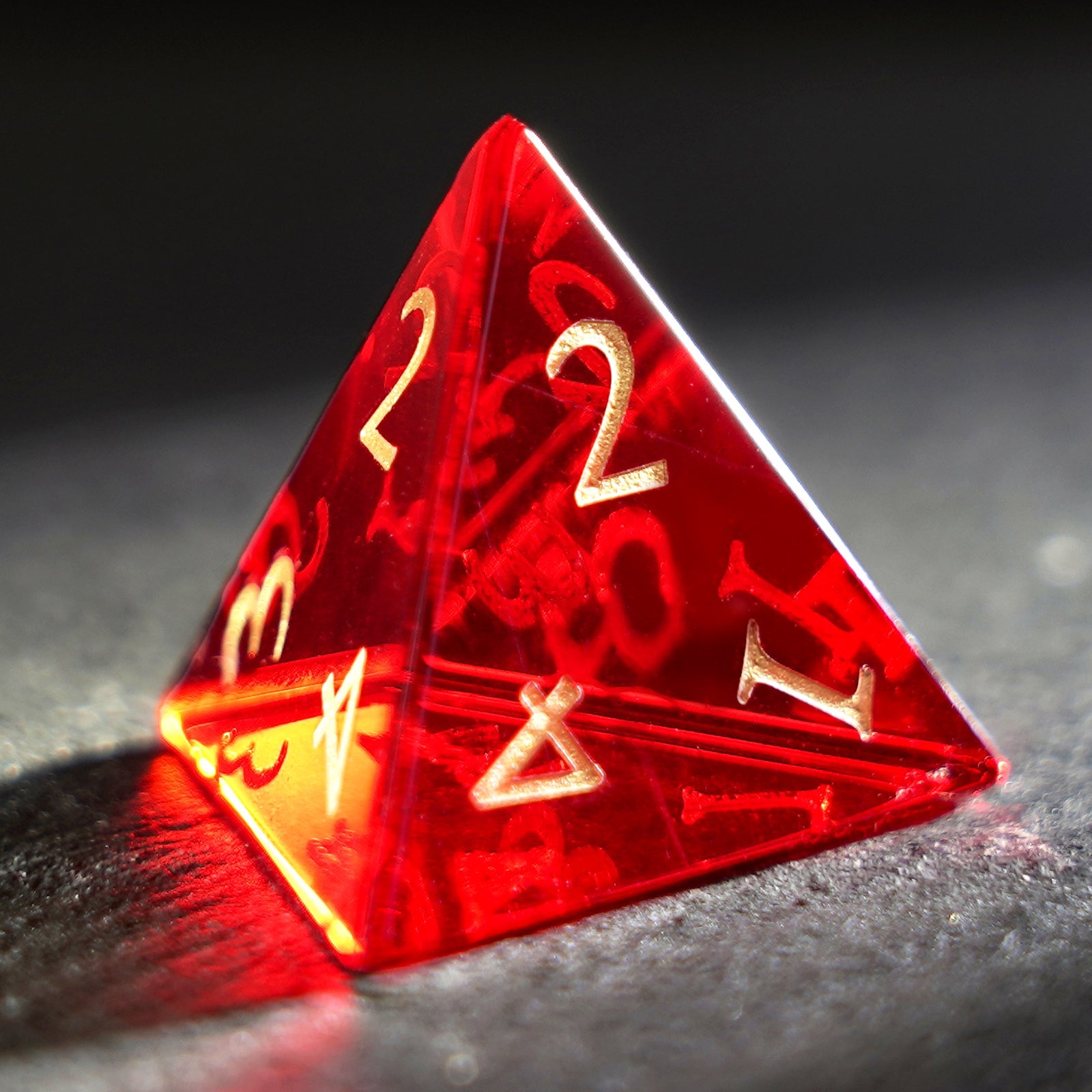 DragonStone Logo D&D Red Zircon Dice Set