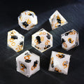 Milk Cat · Black Kitty Everyday Resin Dice Set