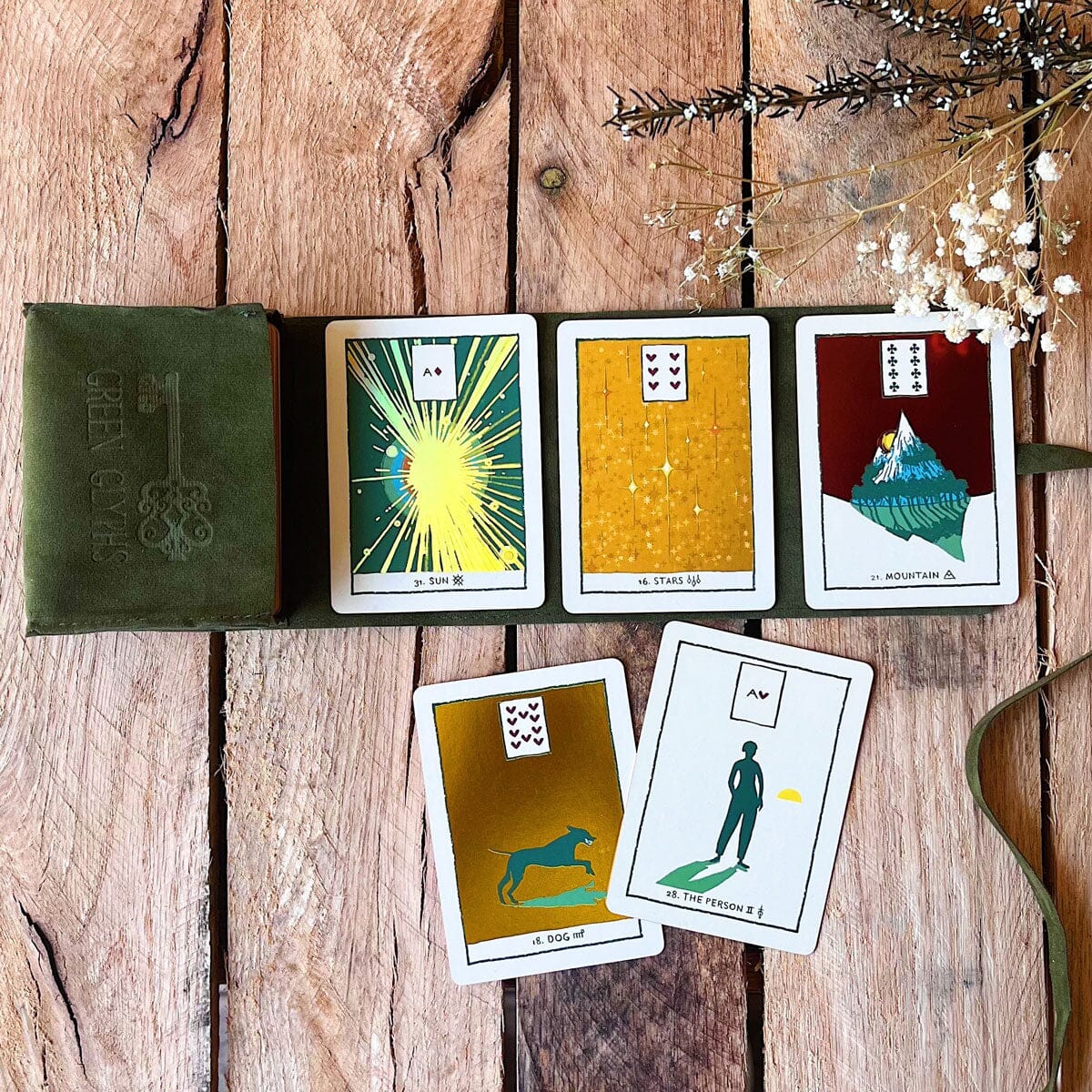 Original Green Glyphs Lenormand Satchel