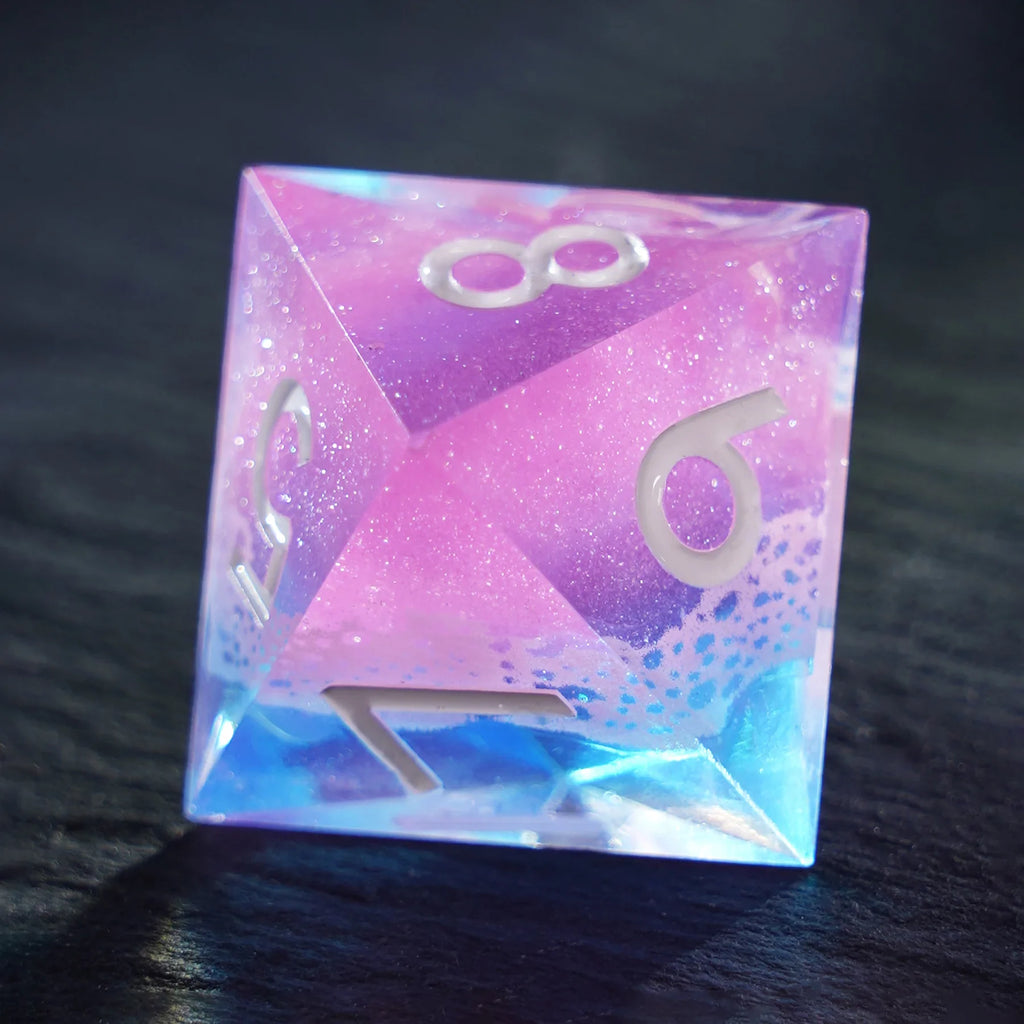 Pink Holiday Resin Dice Set