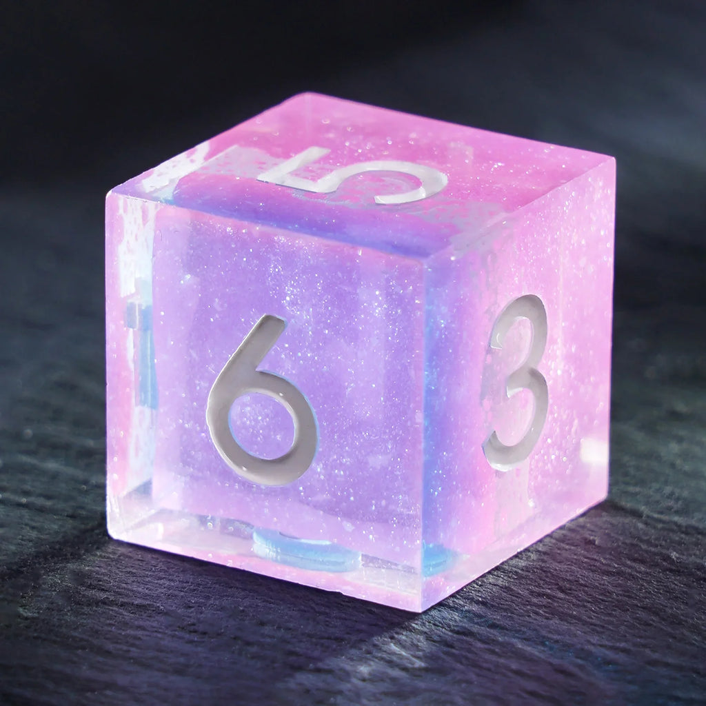 Pink Holiday Resin Dice Set