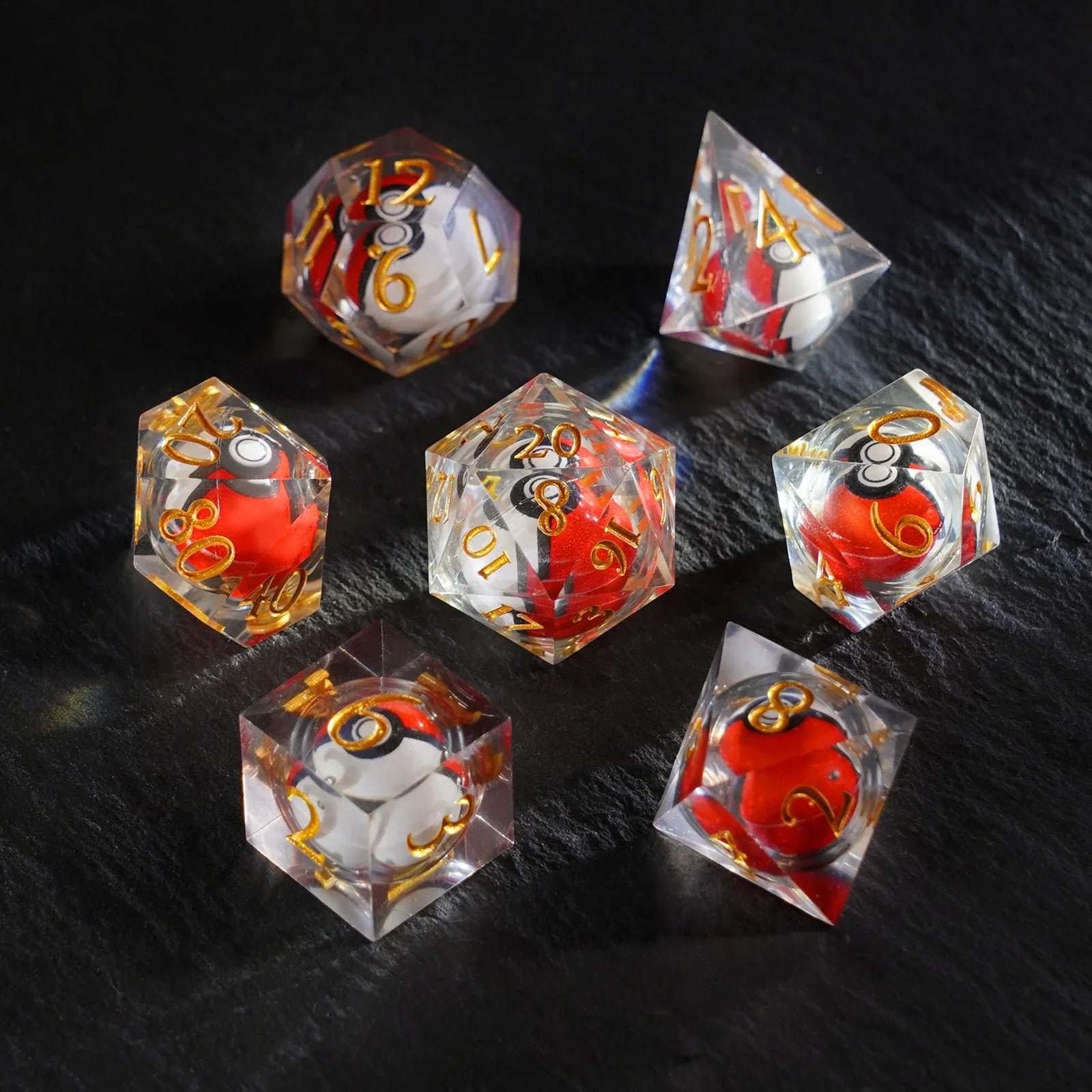 Pokémon Poké Ball Sharp Edge Resin Dice Set（Limited Edition）