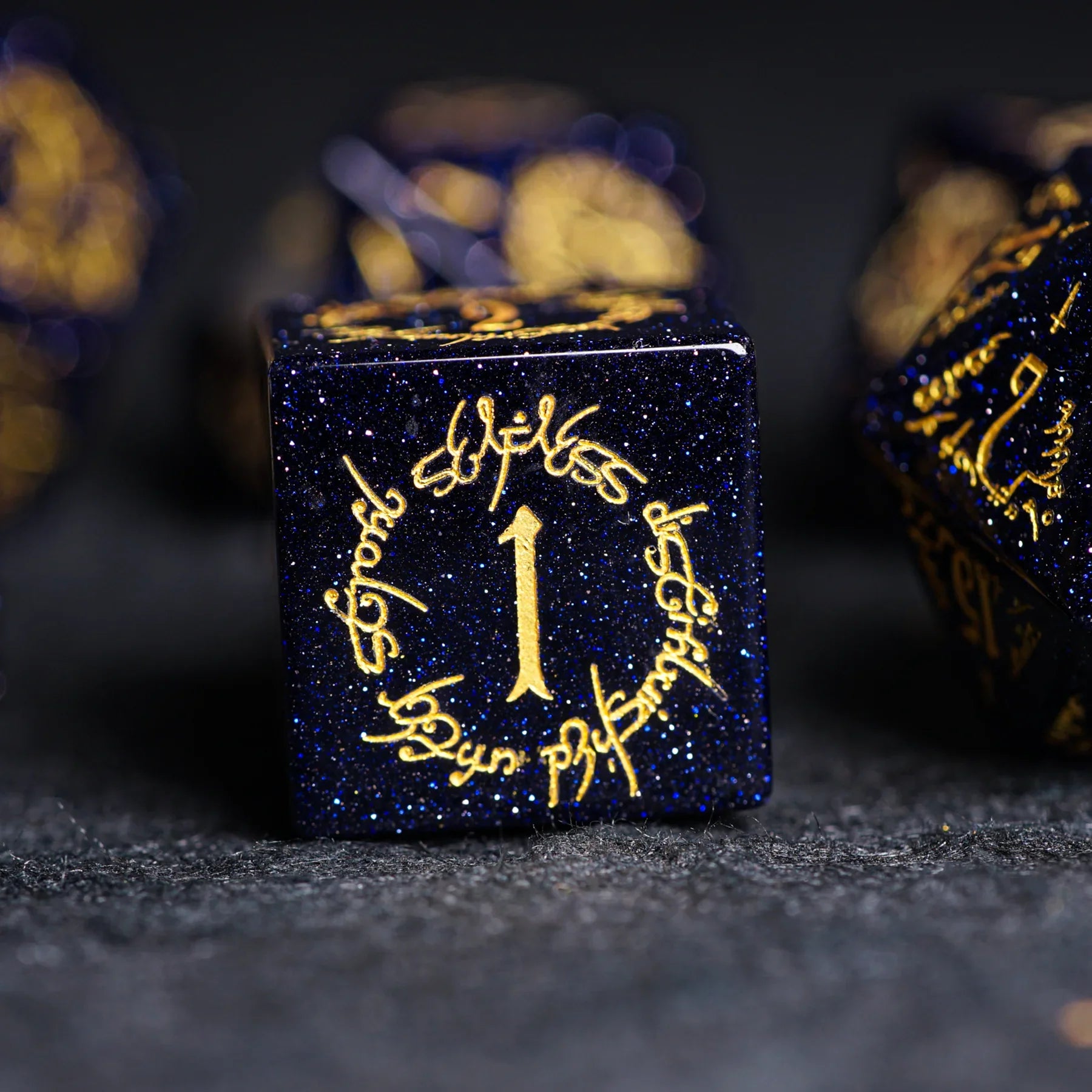 Starlight Arcanist · Blue Sandstone Dice Set